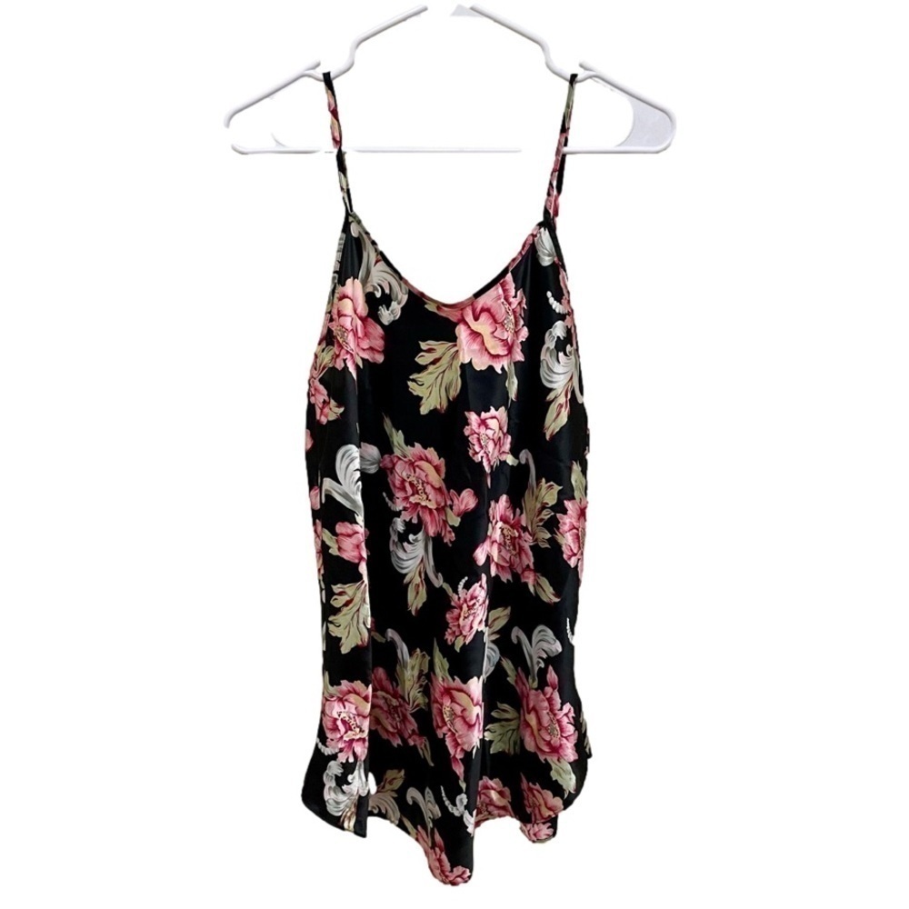 Vintage 1990s Night Gown Nighty Slip Dress Chemise Teddy Floral Vintage Small